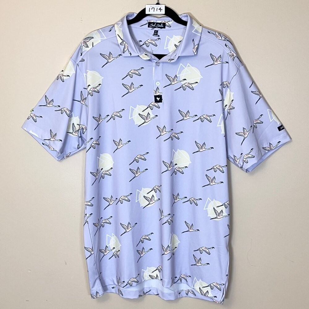 Bad Birdie Relief Goosen Golf Polo Shirt - Men's Size XL - Purple  New without t